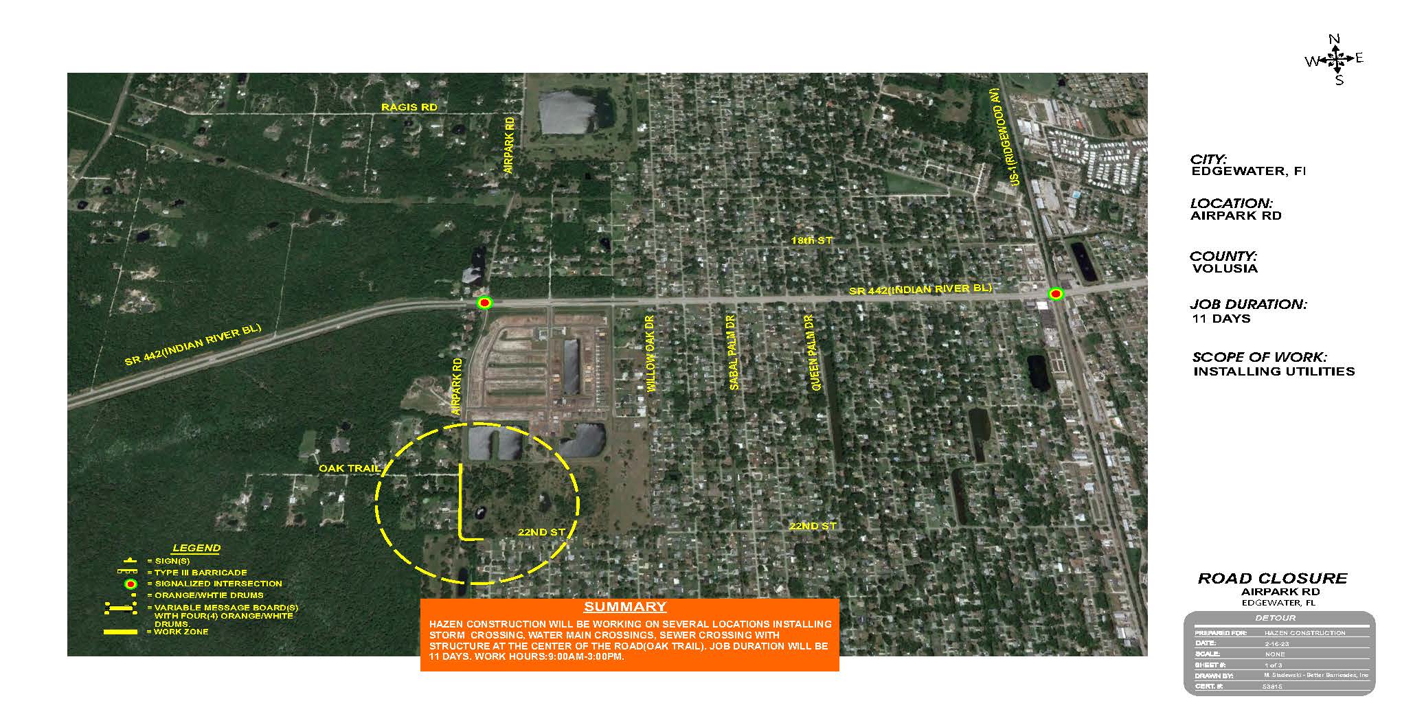 Air Park Road Closure