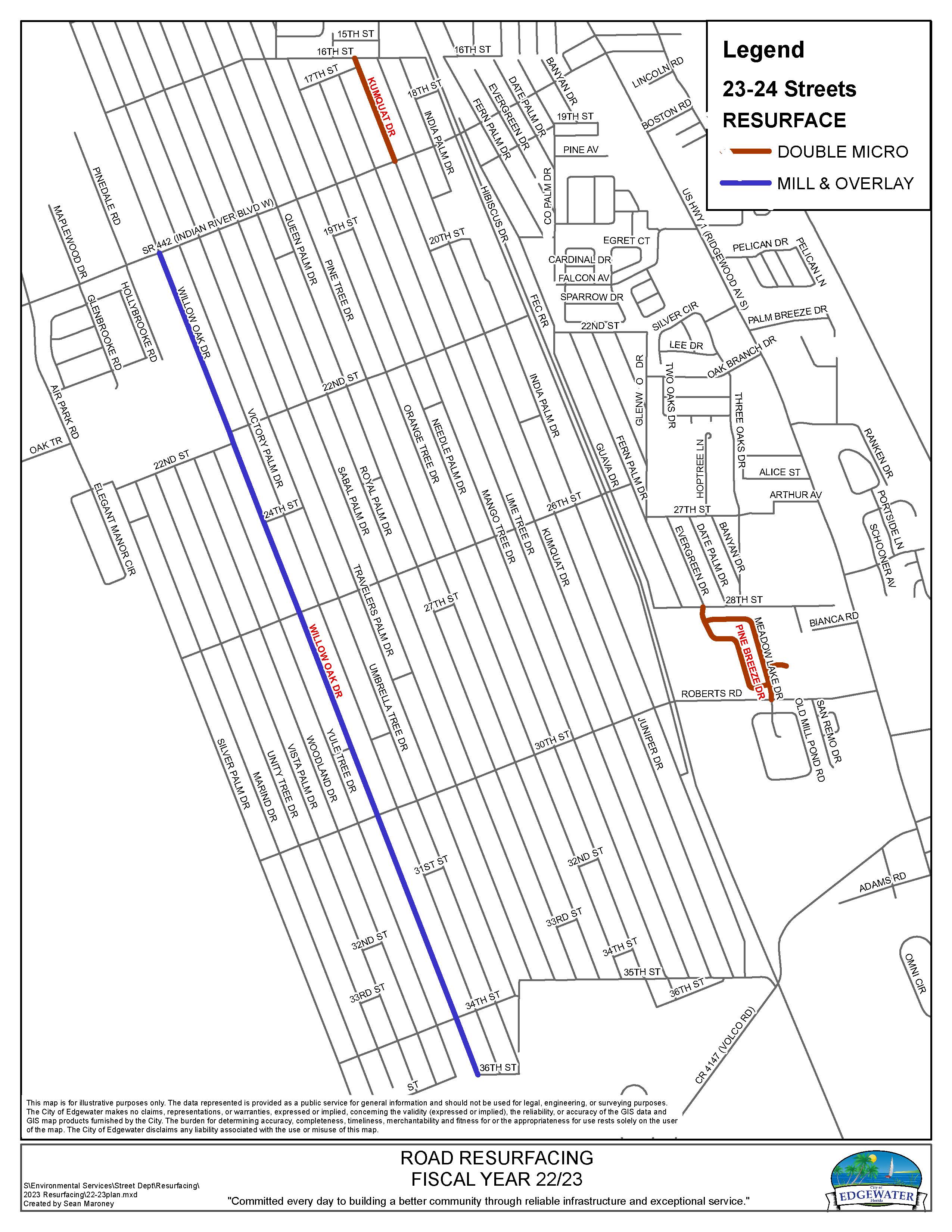 Map Road Resurfacing Project