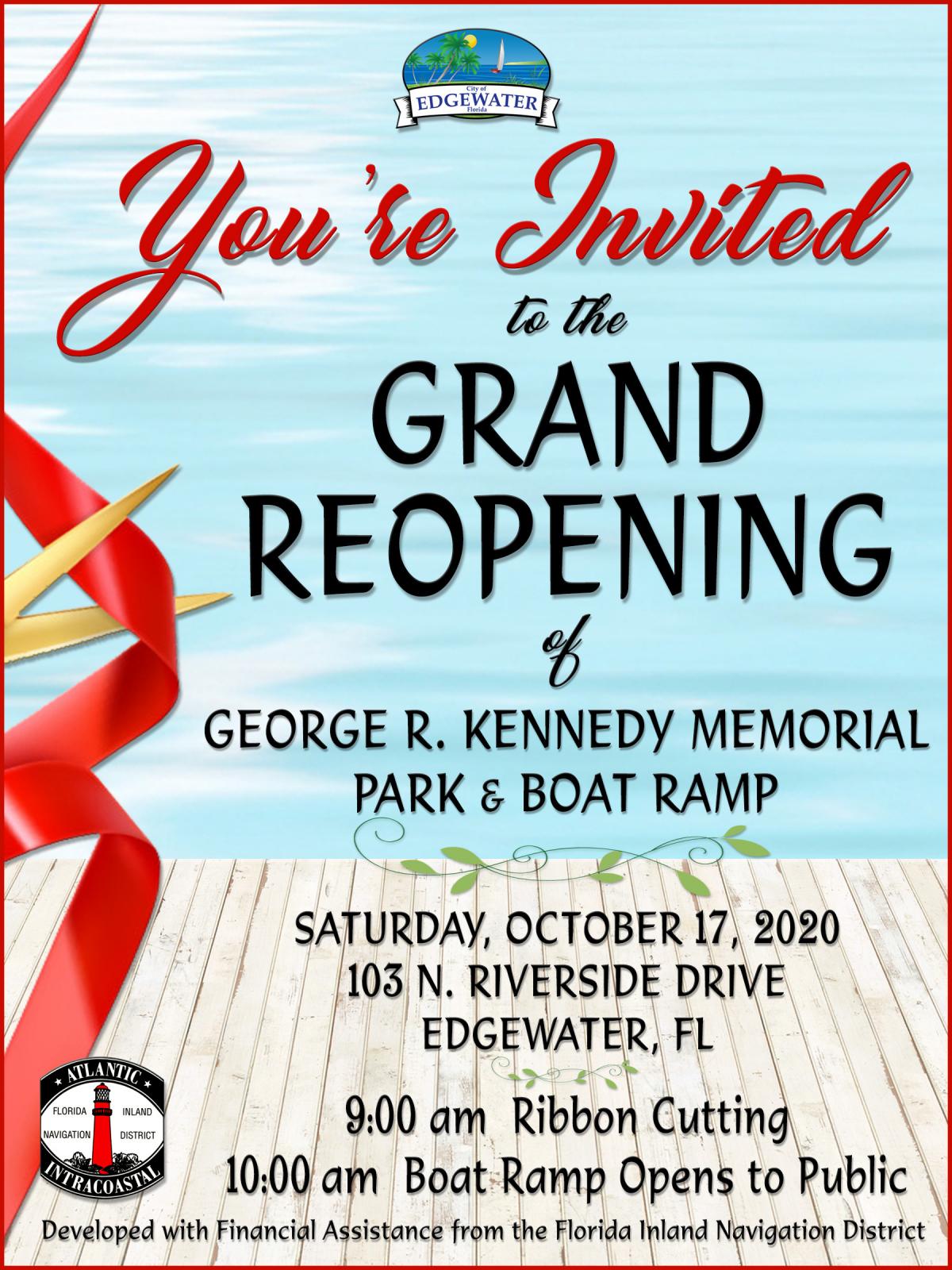 Kennedy Park Grand Re Opening City Of Edgewater Florida 