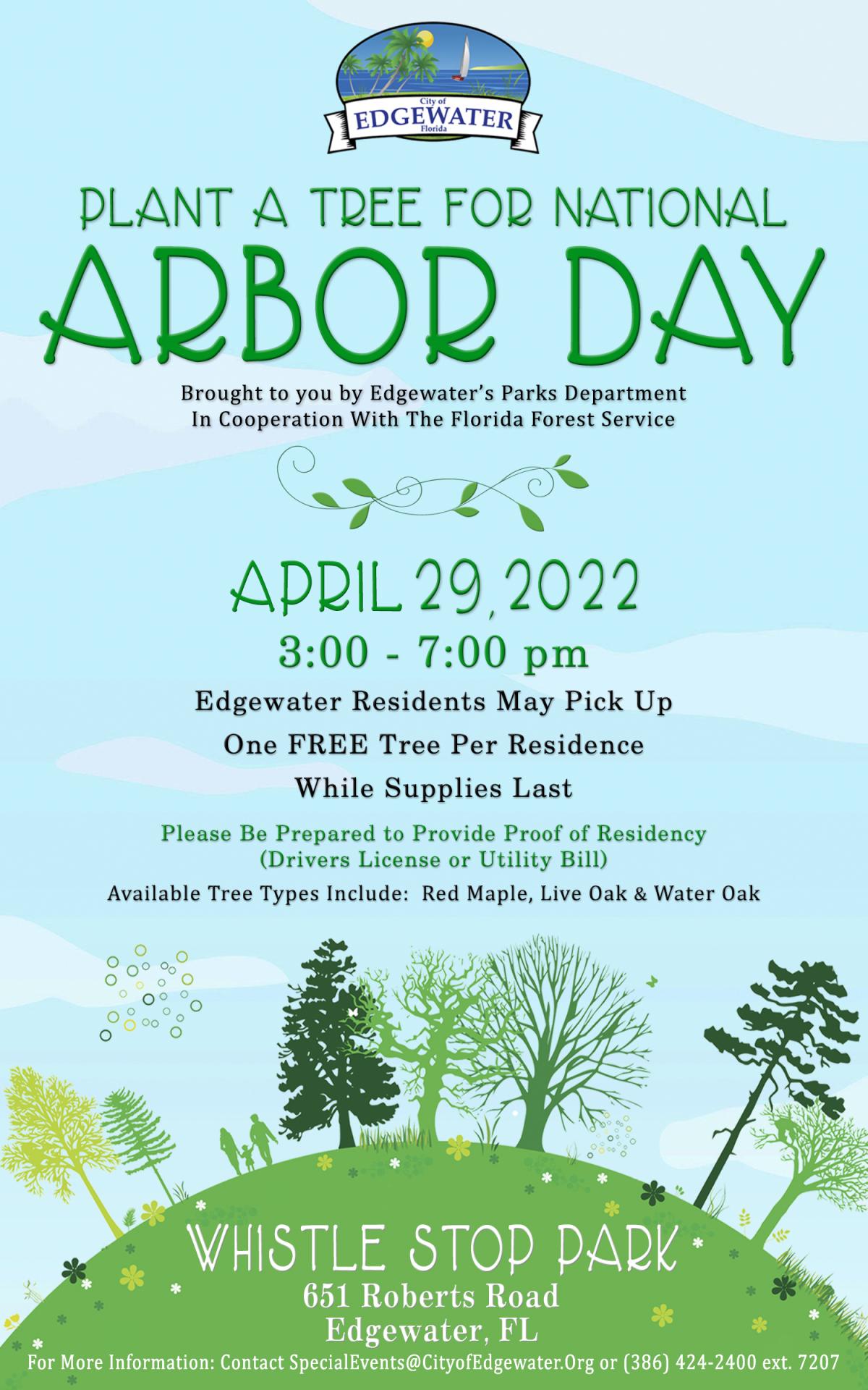 Plant a Tree for Arbor Day City of Edgewater Florida