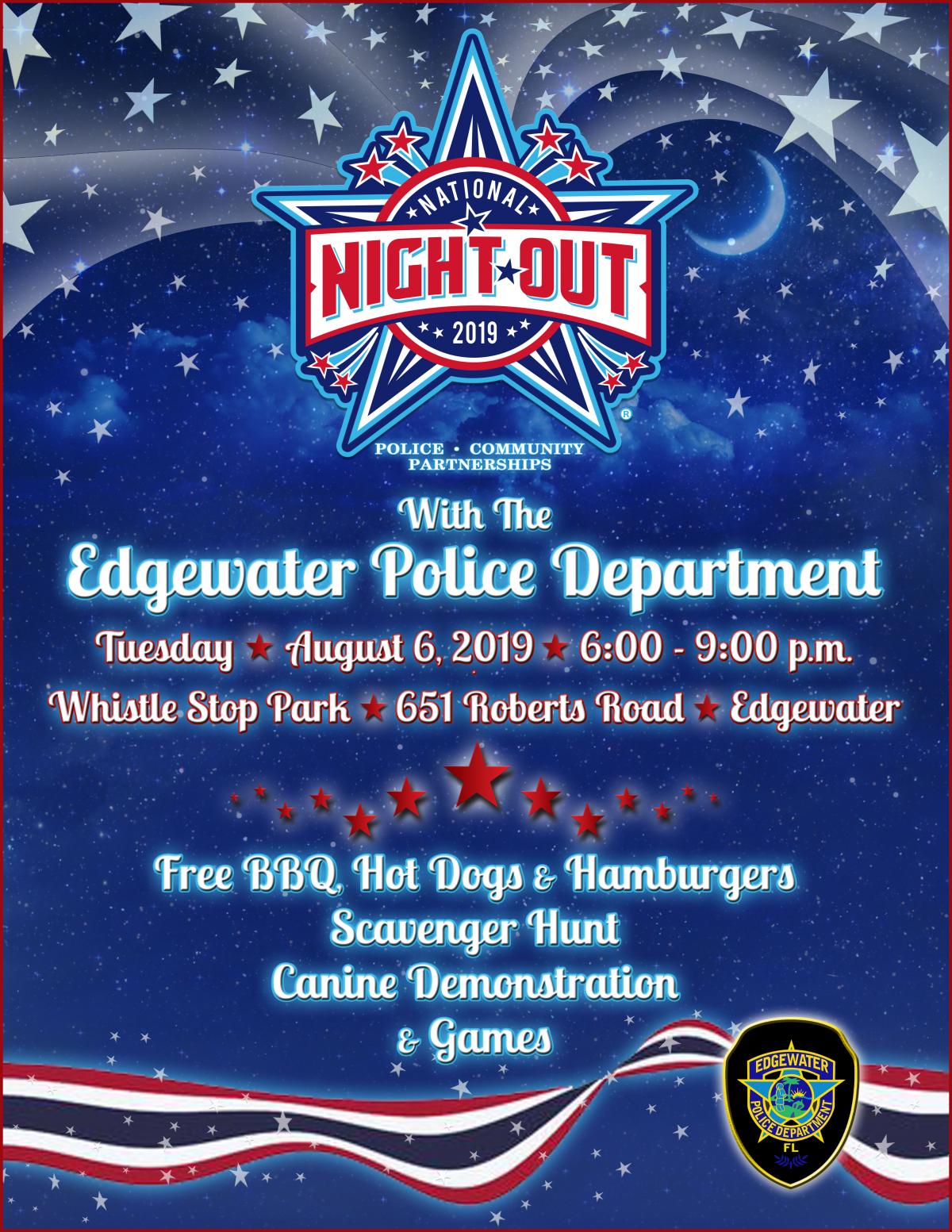 National Night Out With the Edgewater Police Department, August 6, 2019