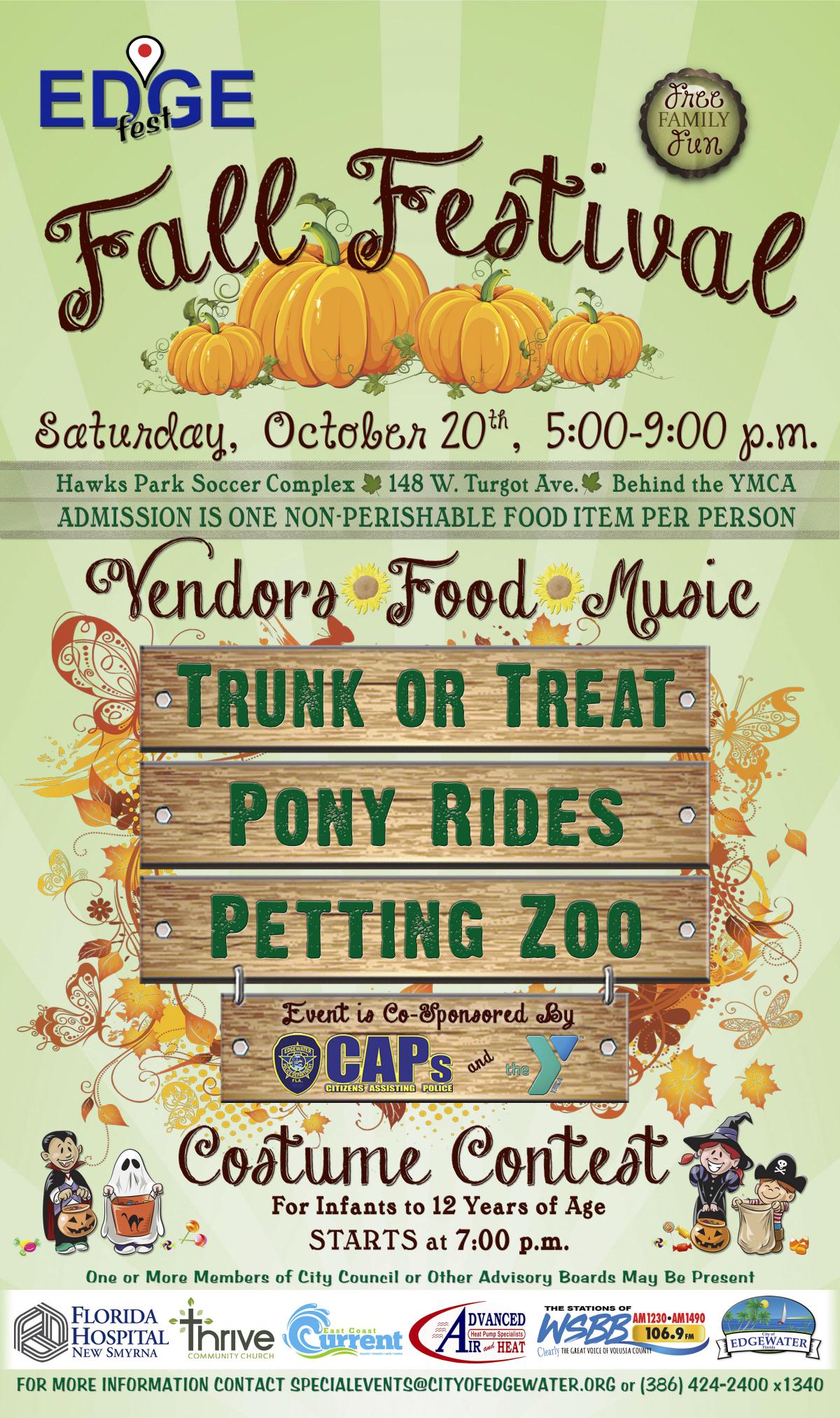 Fall Festival & Trunk-or-Treat | City of Edgewater Florida
